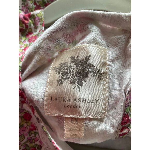 Laura Ashley Girl 6X Ditsy Floral Dress Embroidered Lace Butterfly Tulle Hem Lin - Picture 12 of 15